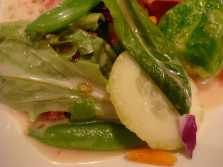 Green salad with Vegan Slaw Dressing