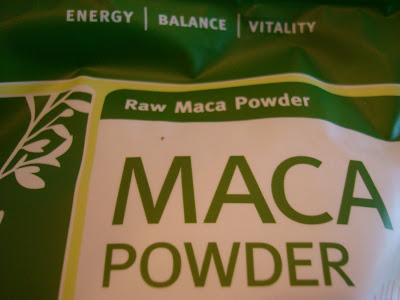 Close up of bag of Maca Powder
