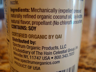 Company information on Coconut Oil Spray