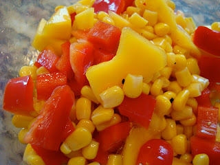 Close up of Mango & Lime Corn Salsa
