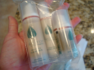 Three bottles of Miessence products