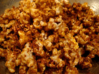 Popcorn in bowl with Chinese Five Spice