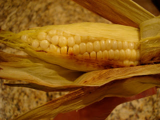 Peeling off husk of corn