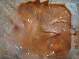 Vegan Chocolate Chocolate-Chip Coffee Softserve in blender