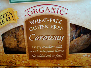 Close up of box of Caraway Mary's Gone Crackers