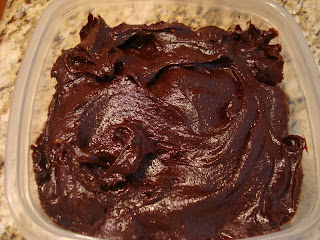 Overhead of Vegan Chocolate Brownies in clear container