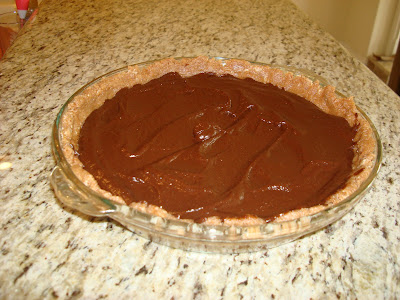 Side view of Raw Vegan Chocolate Pie