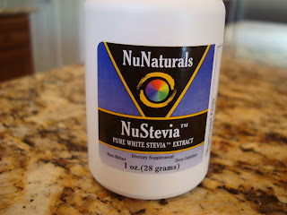 Container of NuNaturals NuStevia Pure White Stevia Extract