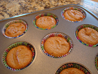 Finished Vegan Banana Nut Muffins right out of oven in muffin tin