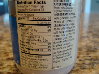 Nutritional facts on Vegan Mayo