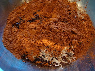 Ingredients need to make Raw Vegan Chocoalate Coconut Snowballs in bowl