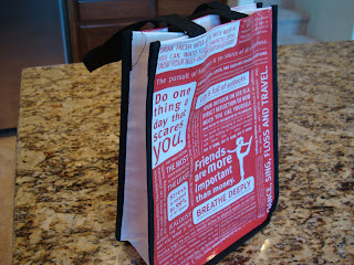 Reusable LuluLemon Shopping bag on countertop