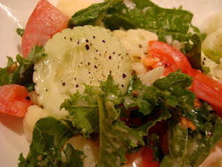 Green salad with Vegan Slaw Dressing