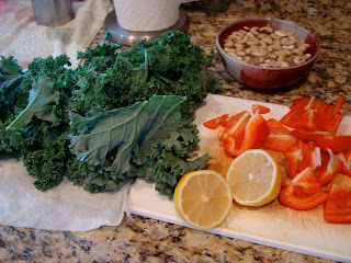 Ingredients needed to make Kale Chips