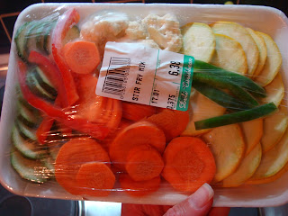 Close up of Stir Fry Mix in package