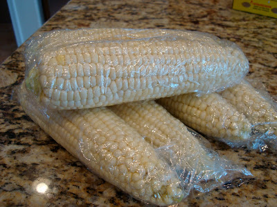 Stacked wrapped up corn