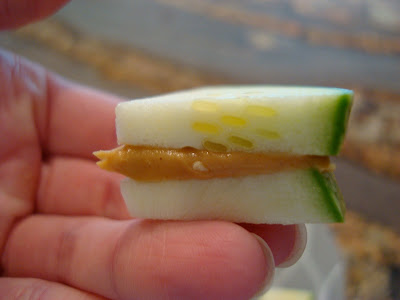 Side of one Peanut Butter "Sandwich"