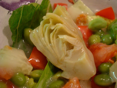 Stevia Leaf Edamame Salad with Vegan Slaw Dressing