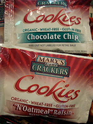 Mary's Gone Crackers Cookies in Chocolate Chip and N'Oatmeal Raisin