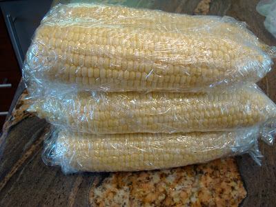 Wrapped ears of corn