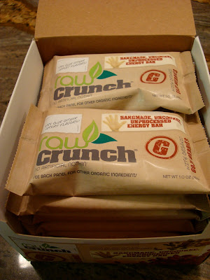 Open box of individually  wrapped Raw Crunch Bars