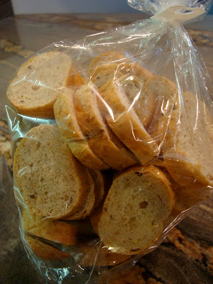 Bag of baguette slices