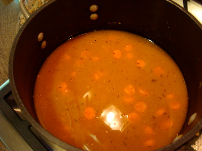 Savory Pumpkin, Potato, & Carrot Soup in pot