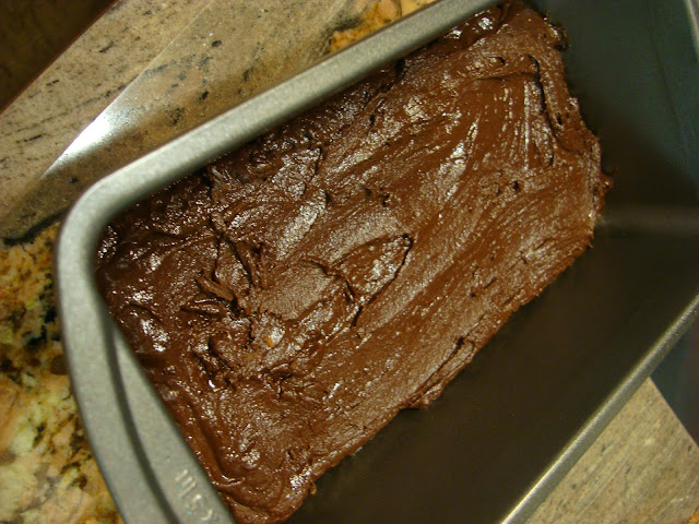 Chocolate Peanut Butter Fudge in loaf pan
