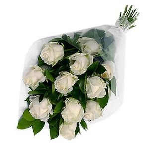 Image of Classic Bouquet of Twelve White Roses - SendRegalo.com ~ Send flowers to the Philippines, Send Roses to the Philippines