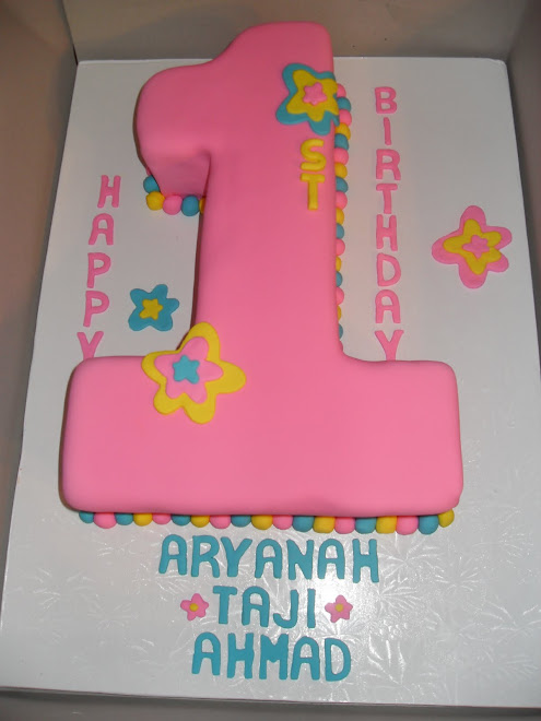 Girl's 1st Birthday Cake