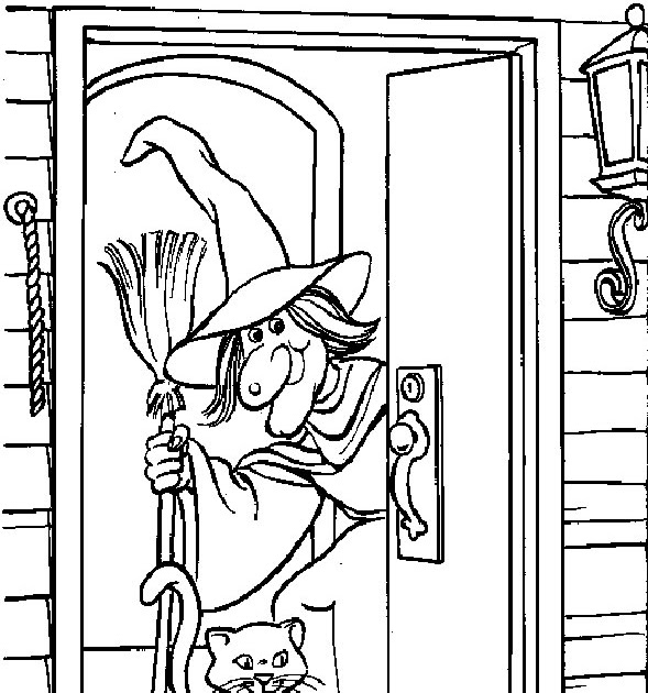 H is for halloween coloring pages