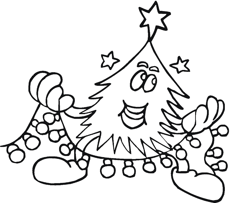 Free Printable Christmas Tree Coloring Pages title=