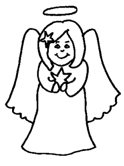 Free Printable : christmas angel colouring pages