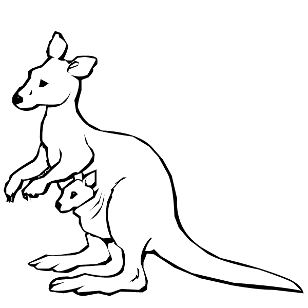 k is for kangaroo coloring pages - photo #31