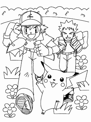 transmissionpress: Pikachu and Friends Pokemon Colouring Pages
