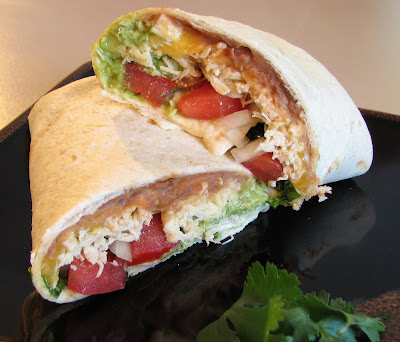 shredded chicken burritos