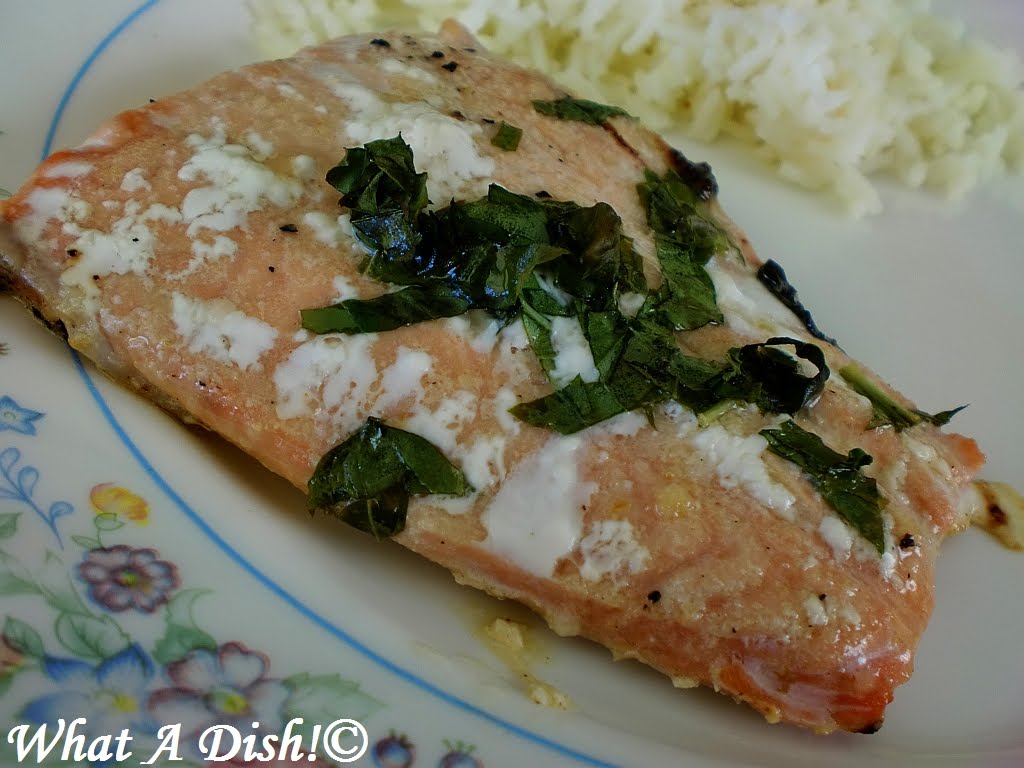 What A Dish! Basil Butter Salmon
