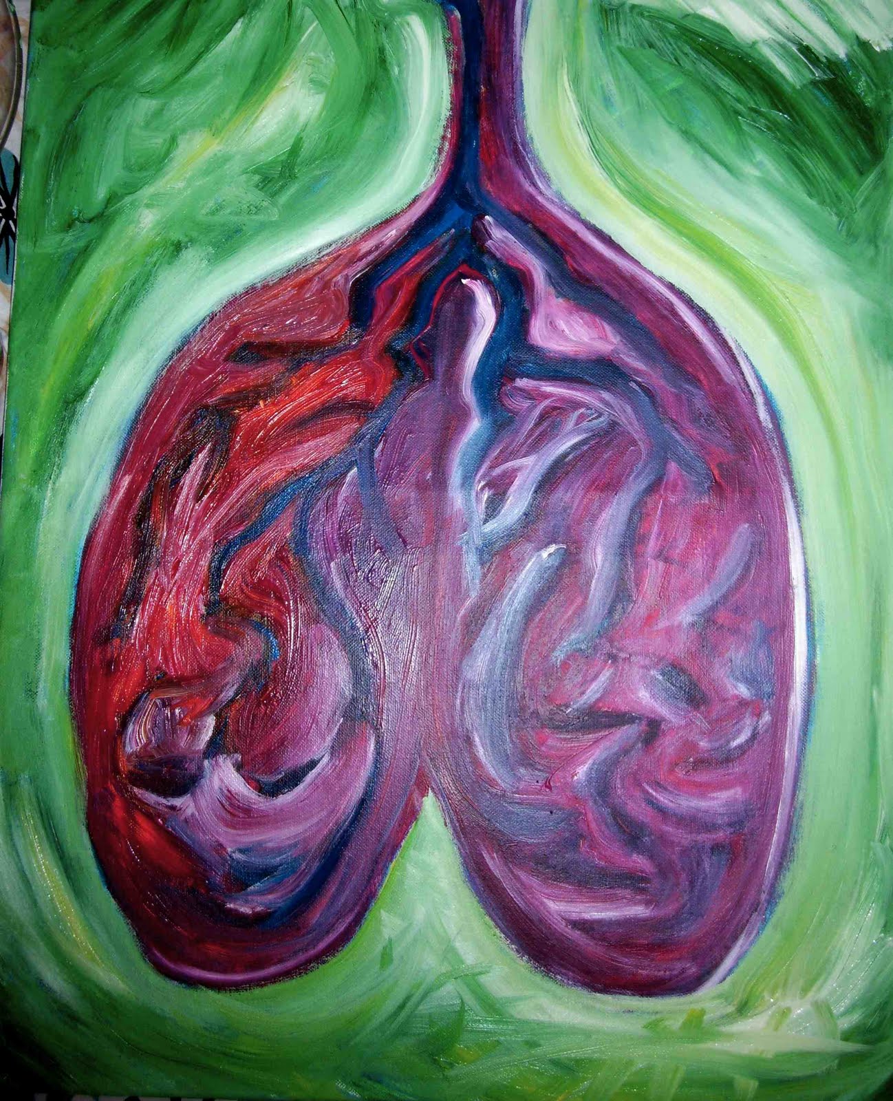 Life Likes a Good Joke ACRYLIC PAINTING LUNGS