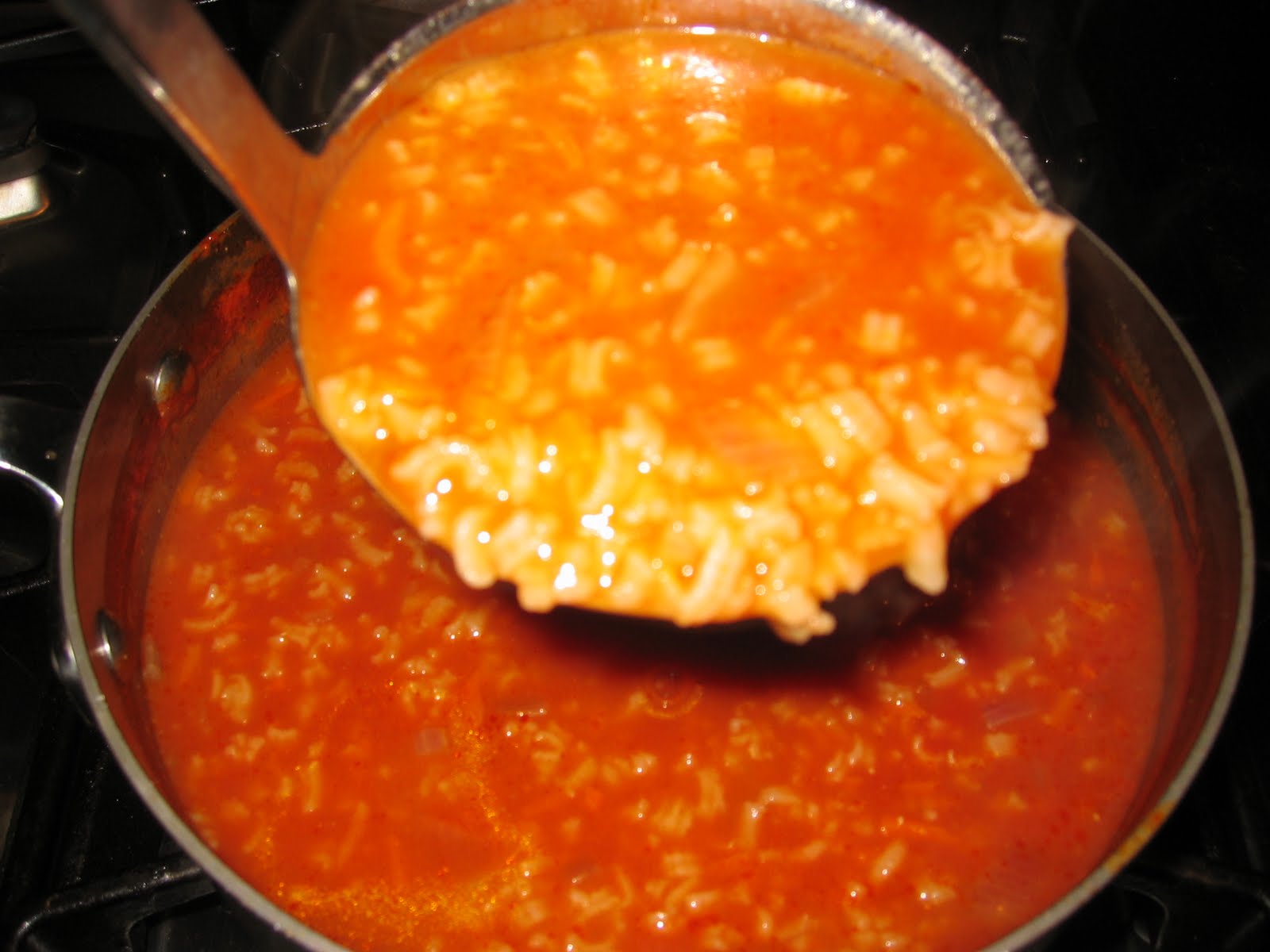 The Tasteful Vegan Soupy Rice in Rich Tomato Broth