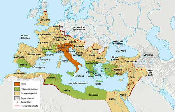 Laboratori Didattici: Carta Storica: Roma dopo le conquiste di Traiano ...