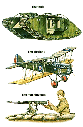 These weapons were used for the first time in history. More on WW 1