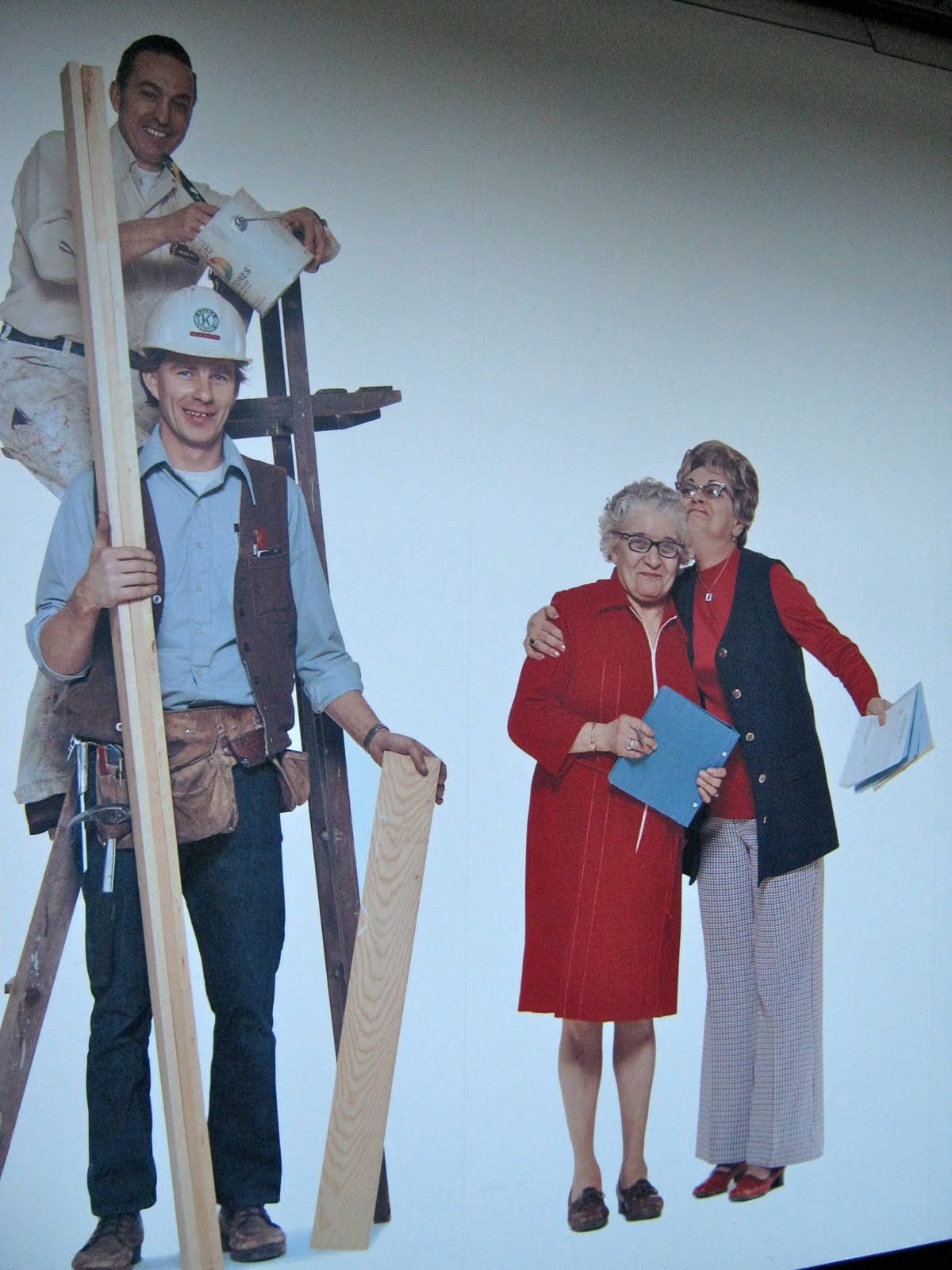 Corning NY Step by Step Life sized photos at Corning NY City Hall