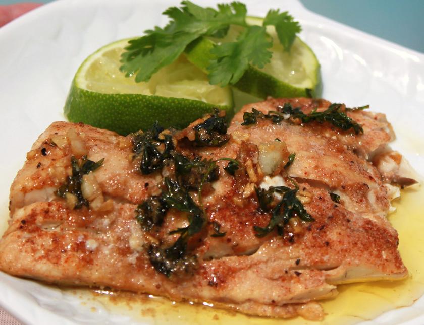 Grilled Fresh Florida Seasoned Redfish with Lime Butter Sauce What's