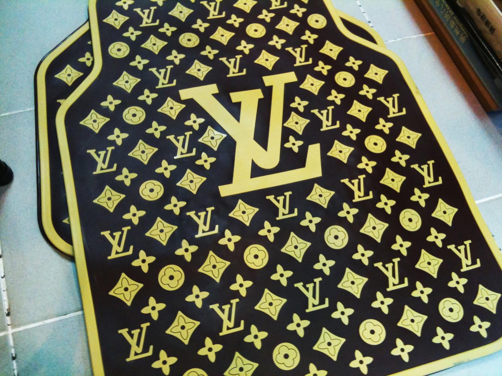 LV floor mat.