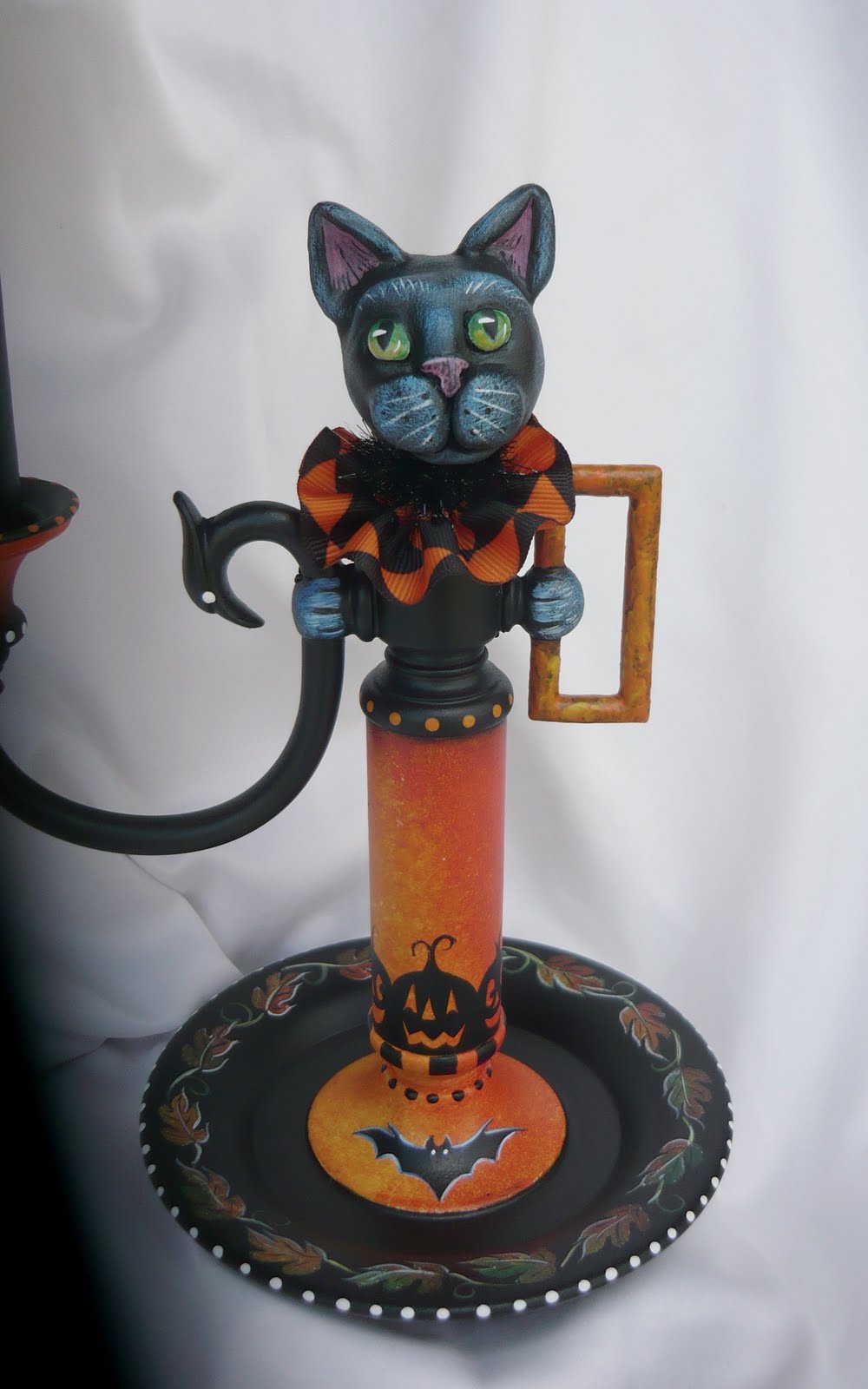 Halloween Artists HP Vintage Halloween Black Cat Lamp on eBay tonight!