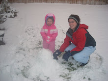Building a snow man.