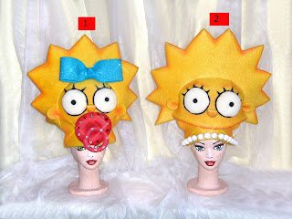 Gorro o Sombrero en goma espuma de Lisa Simpson y Maggie Simpson