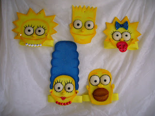 Gorro o Sombrero en goma espuma de Lisa, Marge, Homero, Maggie, Bart, Los Simpsons