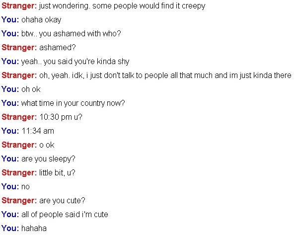 Texting with strangers. Texting with strangers