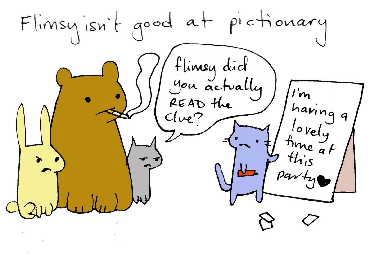 Flimsy the Kitten: Pictionary